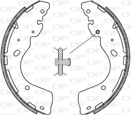 OPEN PARTS Piduriklotside komplekt BSA2233.00